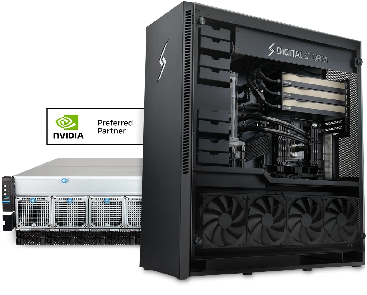 Digital Storm AI workstation and GPU server, NVIDIA Preferred Partner