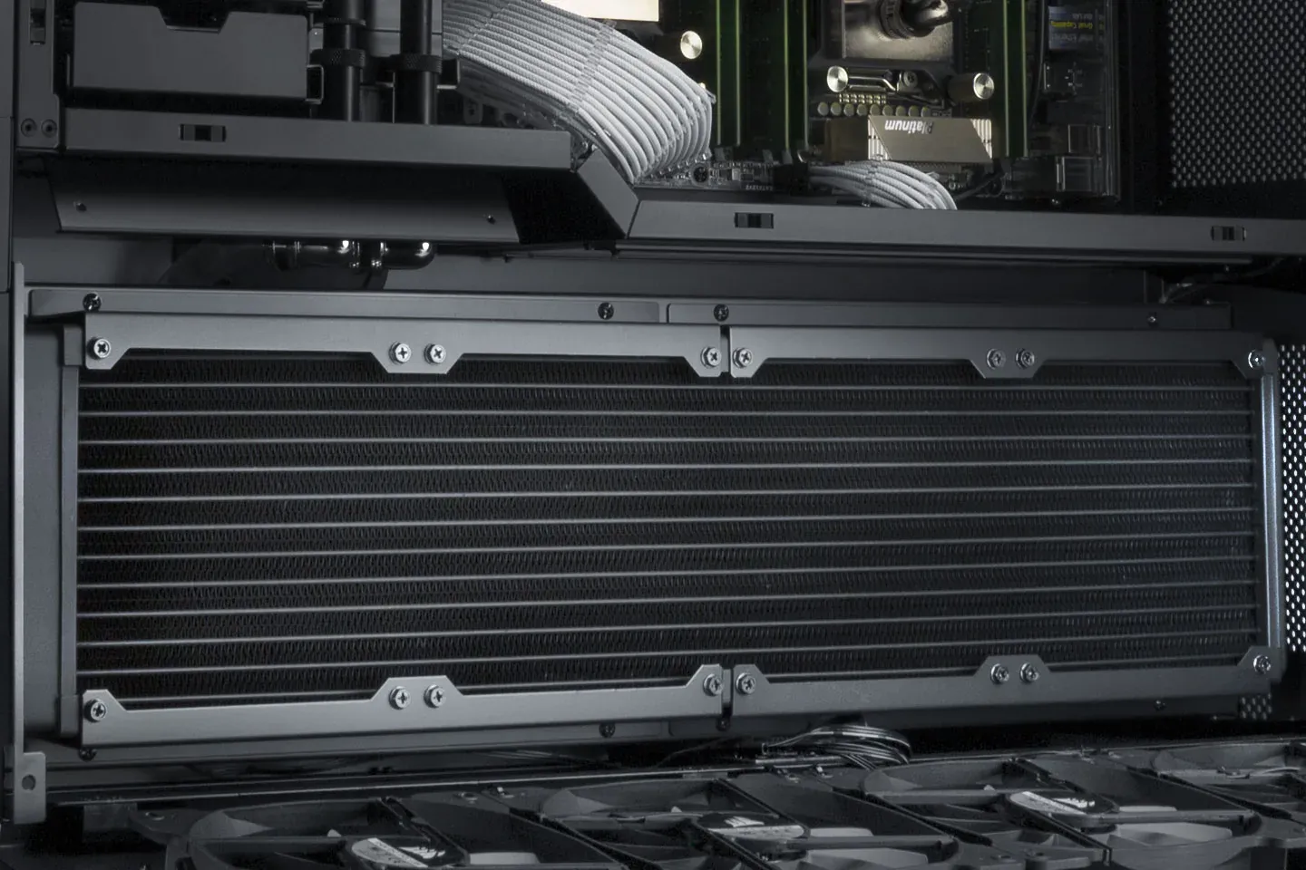 One of the Aventum X radiators behind its fans