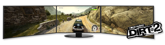 Dirt 2 on ATI Eyefinity 3 Monitor connected to one of many Gaming PCs