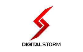 Digital Storm Vertical White Logo