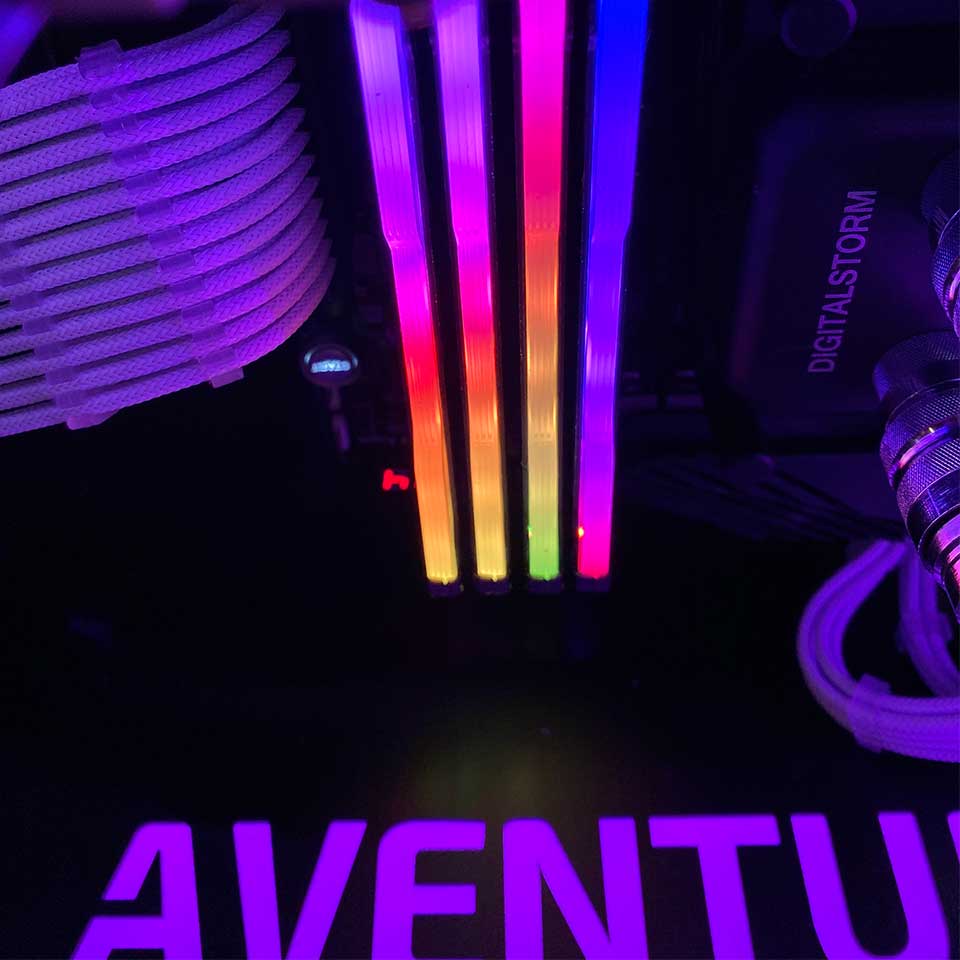 RGB cables and Aventum logo