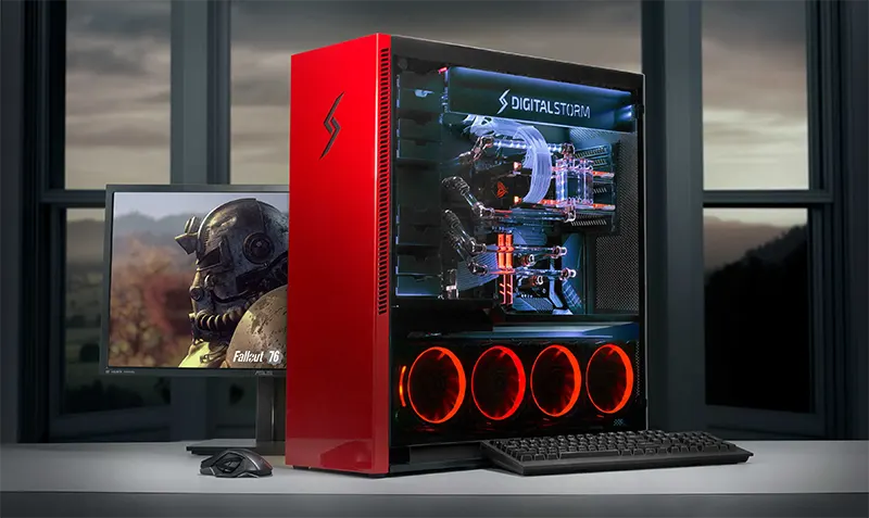 Beautiful red Aventum-X Gaming PC