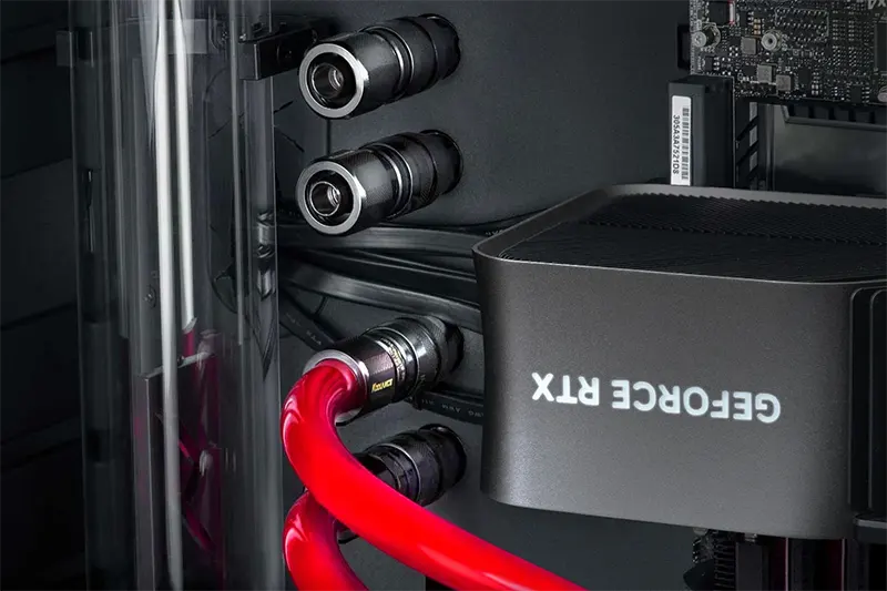 Aventum-X Gaming PC insides featuring cooling ports