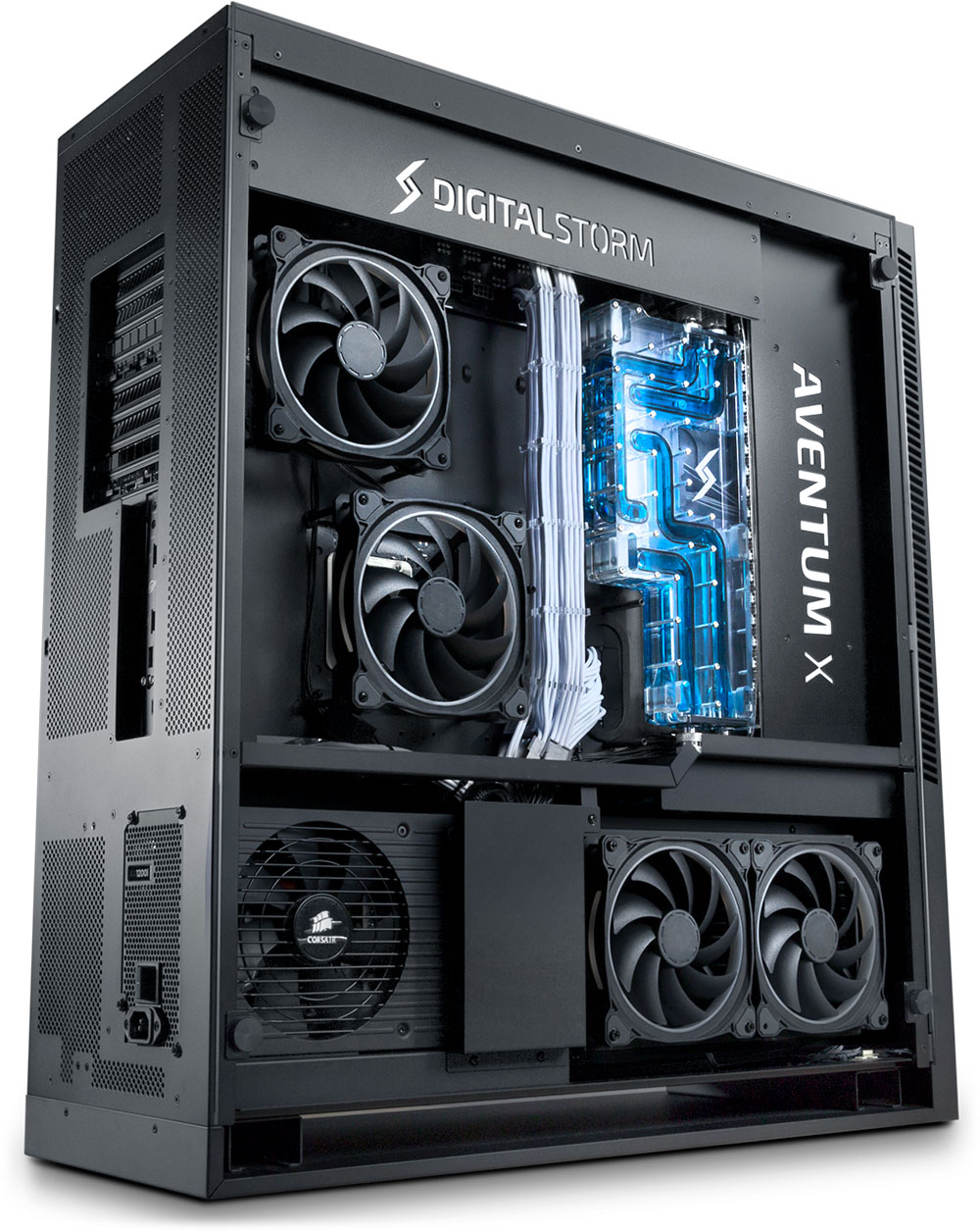 Aventum-X PC image spotting its advanced cooling system