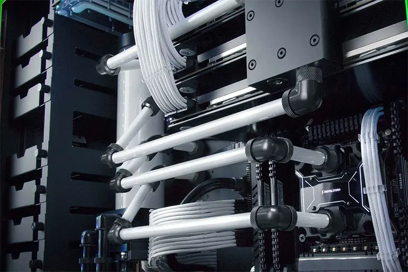 Aventum-X Gaming PC liquid cooling system