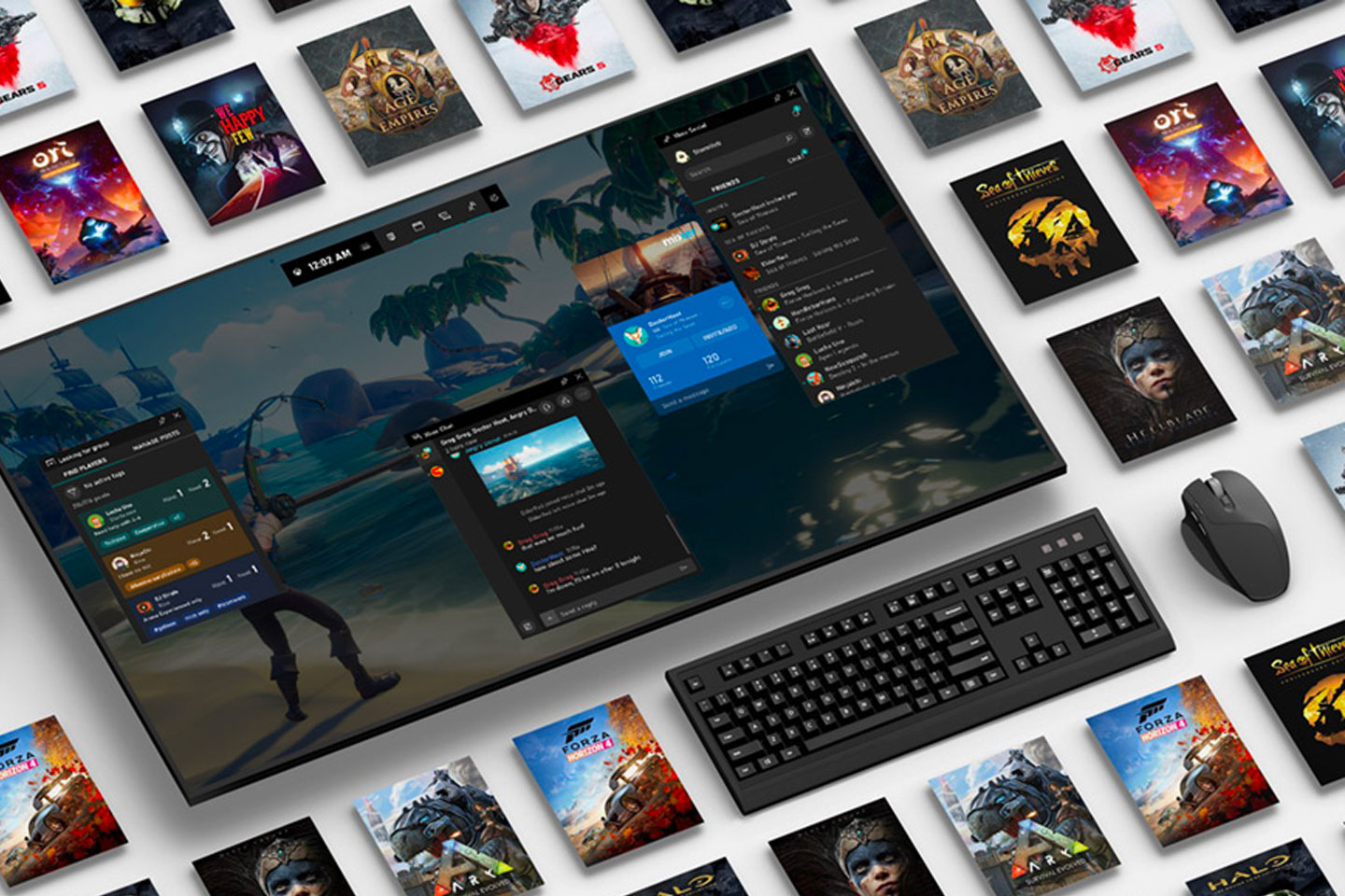 Screen, mouse and keyboard among tons of game titles