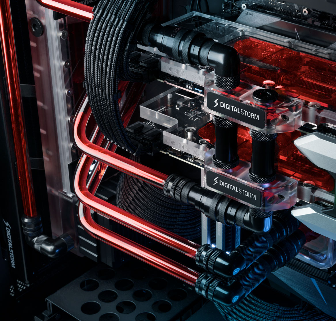 Velox well organized tube cooling system close-up