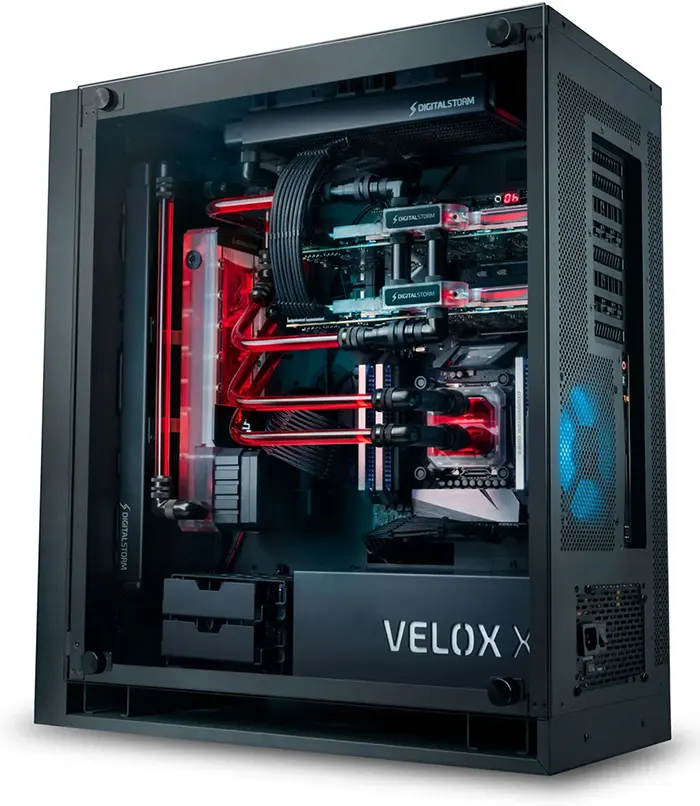 Velox gaminc pc side view highlighting its structure