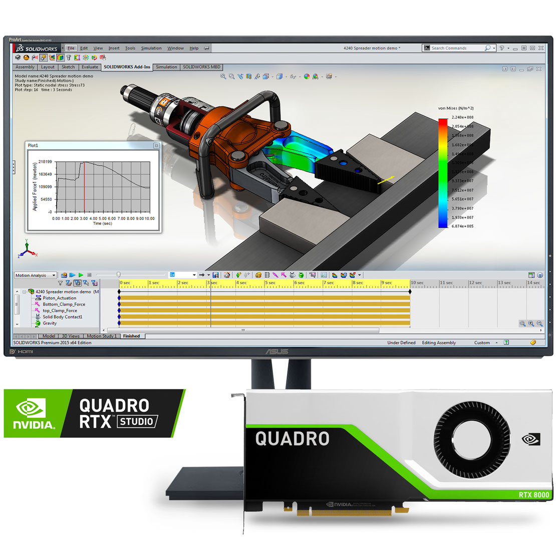 Engineering Software running with NVIDIA Quadro Studio