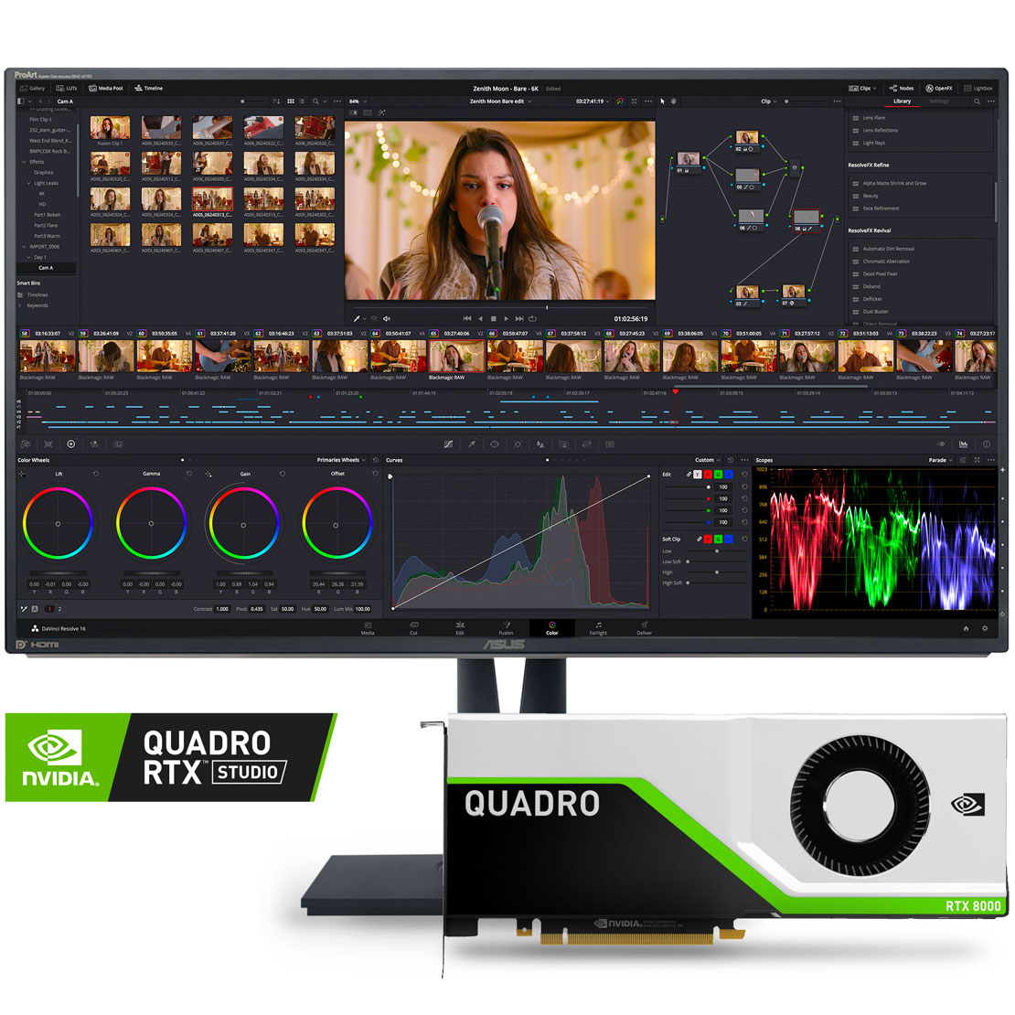 Video Editing Software running with Quadro RTX Studio